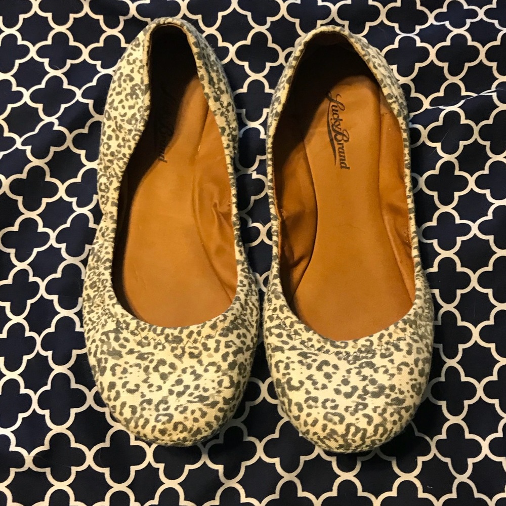 Lucky Brand leopard print flats